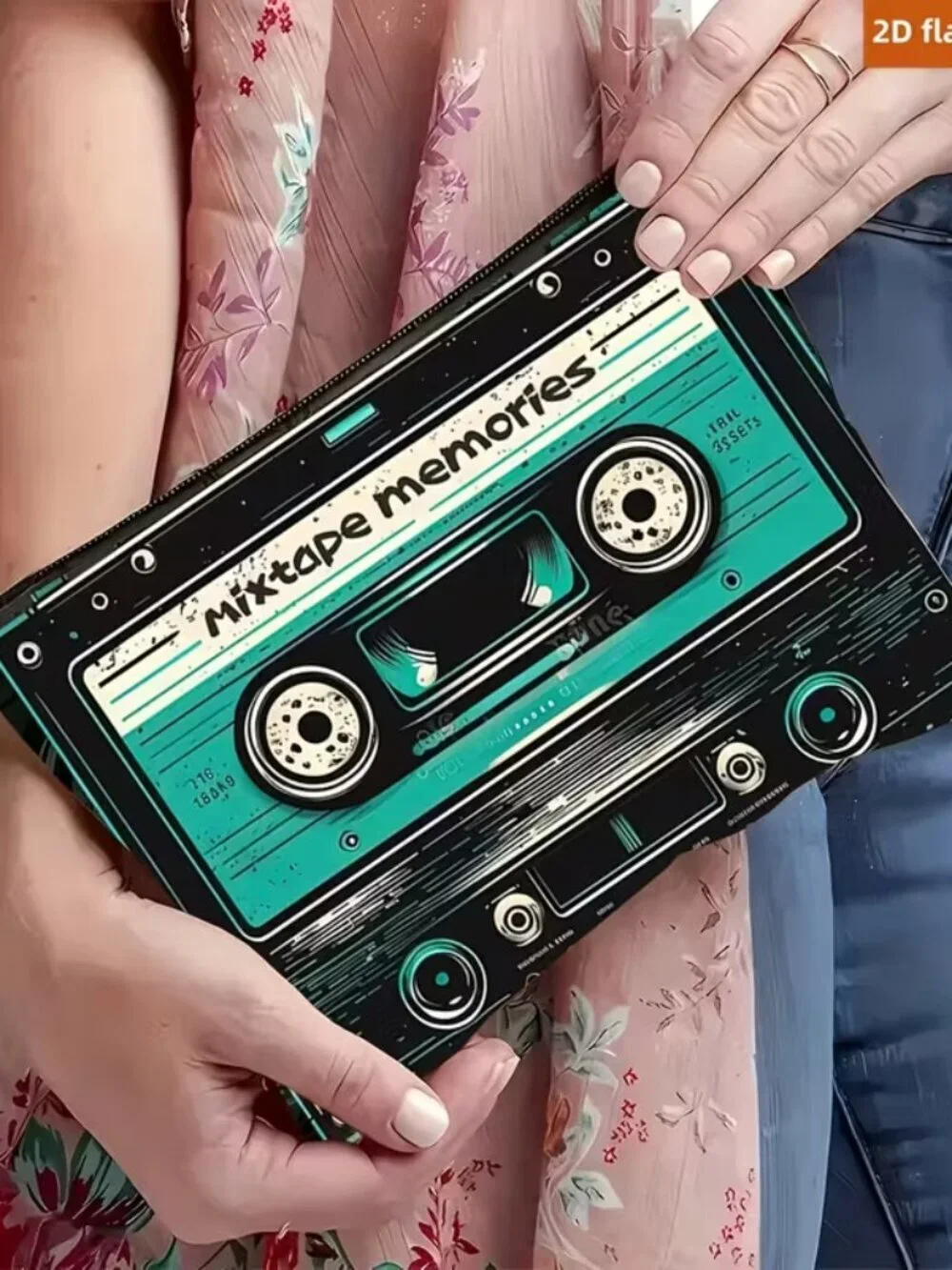 80's Cassette Tape Cosmetic Bag